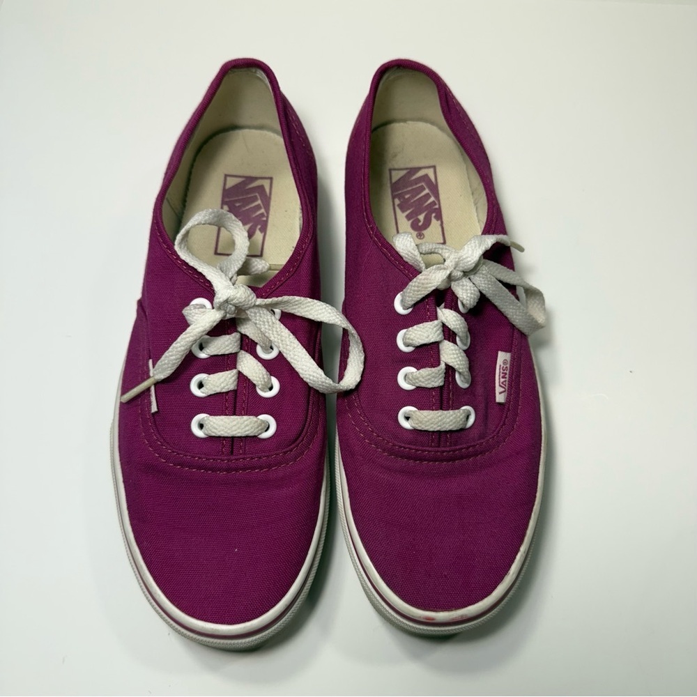 Vans Canvas Fuchsia Lace Up Sneakers Men’s Size 6/Women’s 7.5